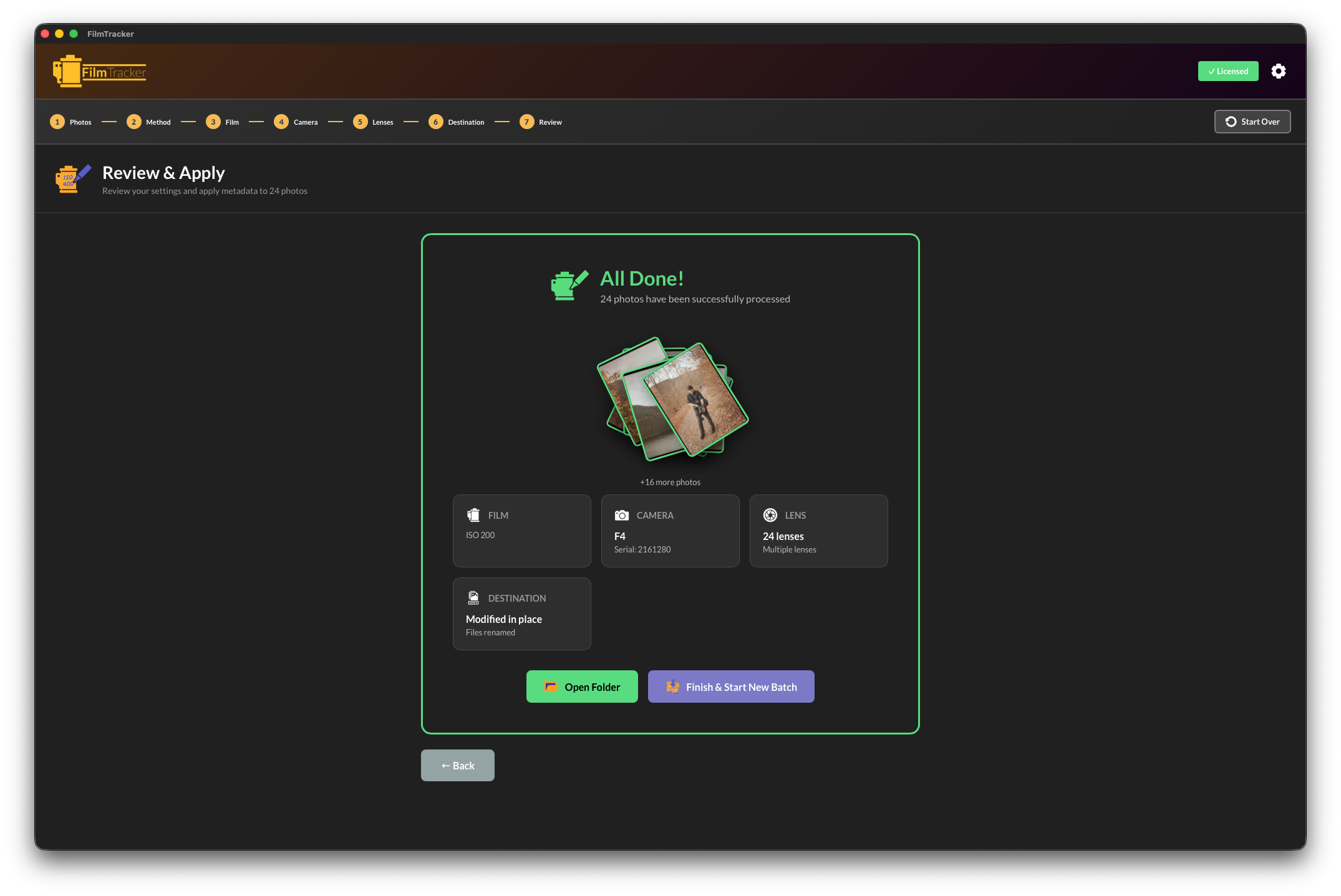 FilmTracker Desktop App Interface